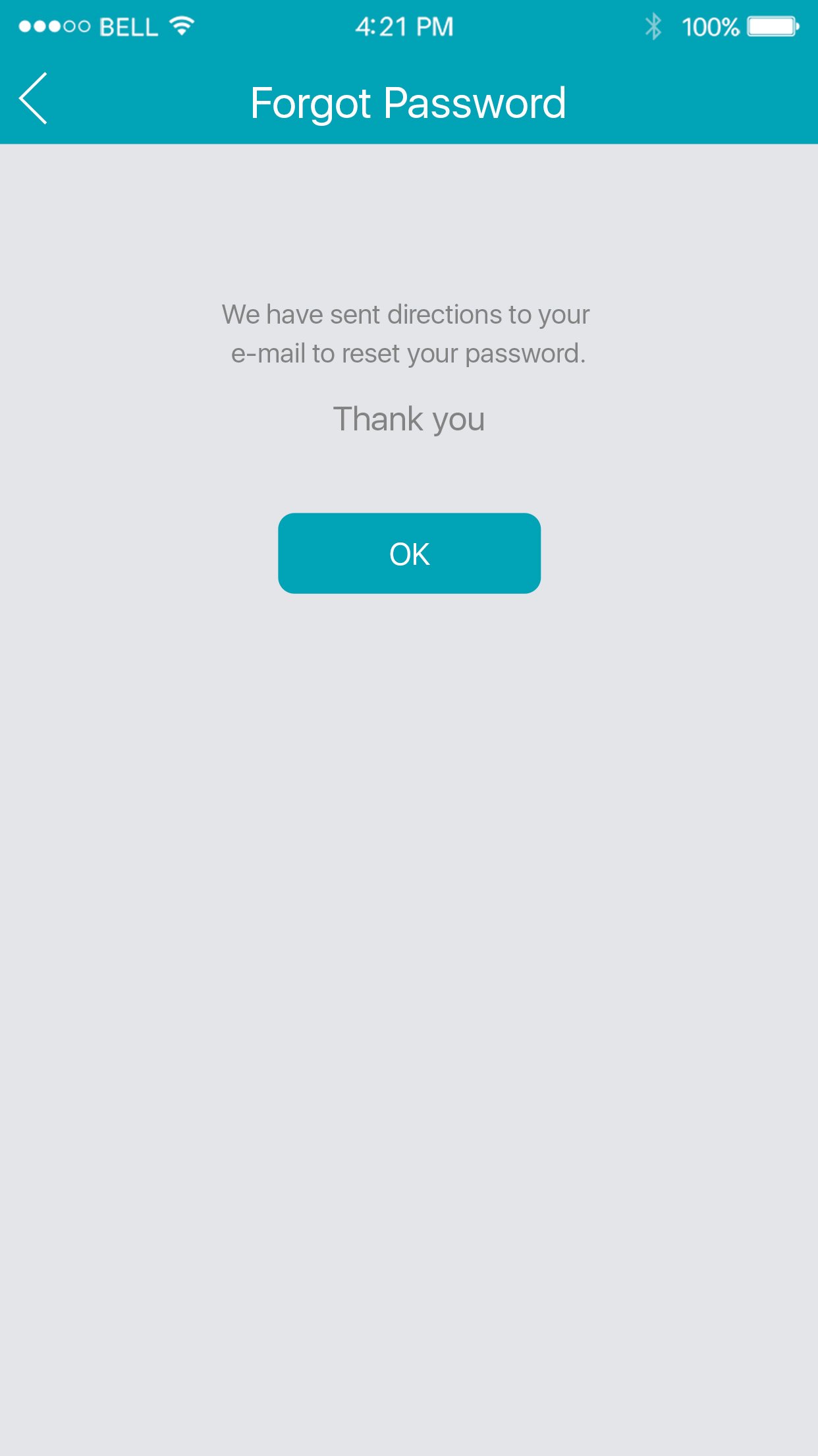 Forgot password step 2