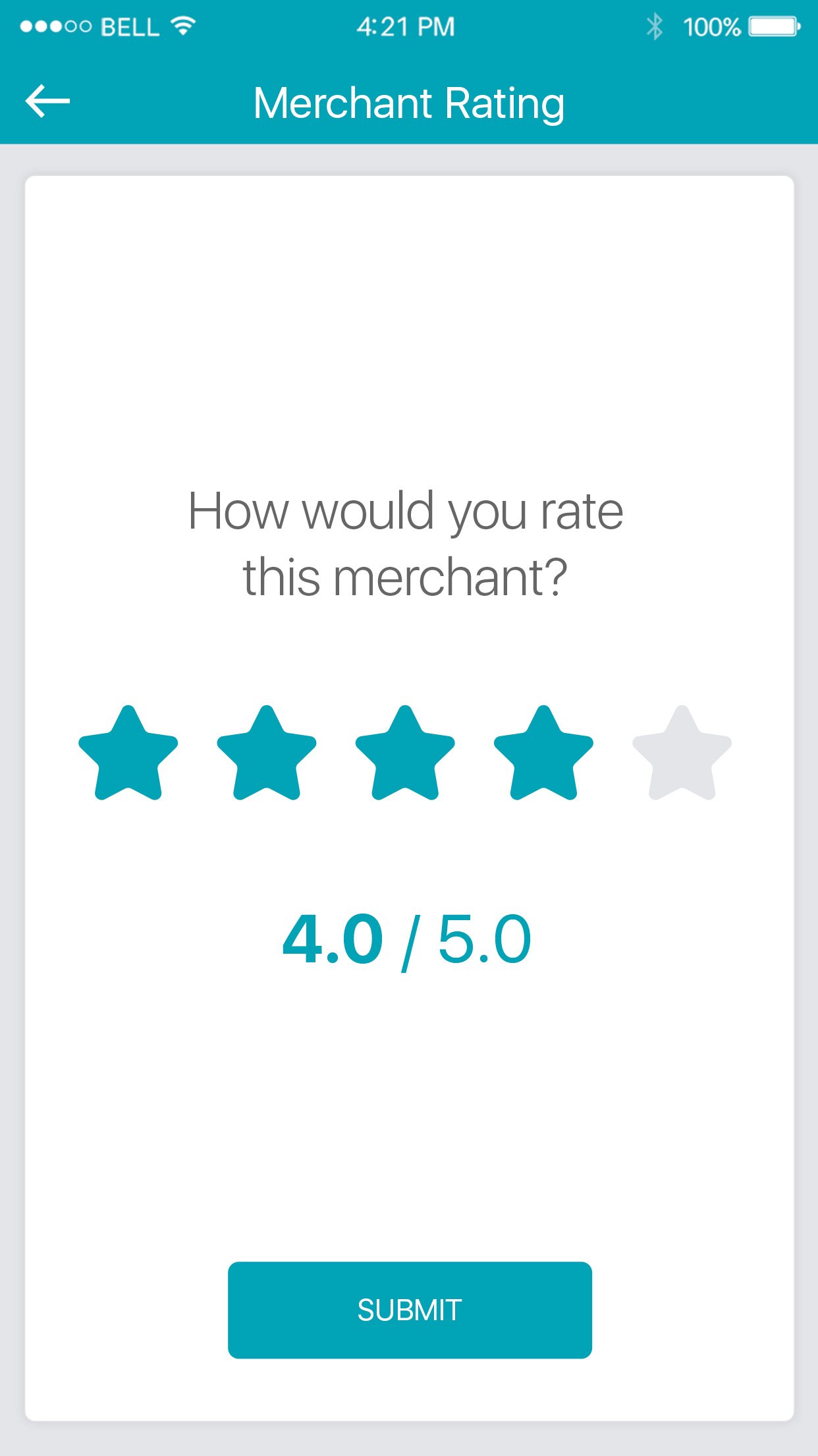 Merchant rating stars