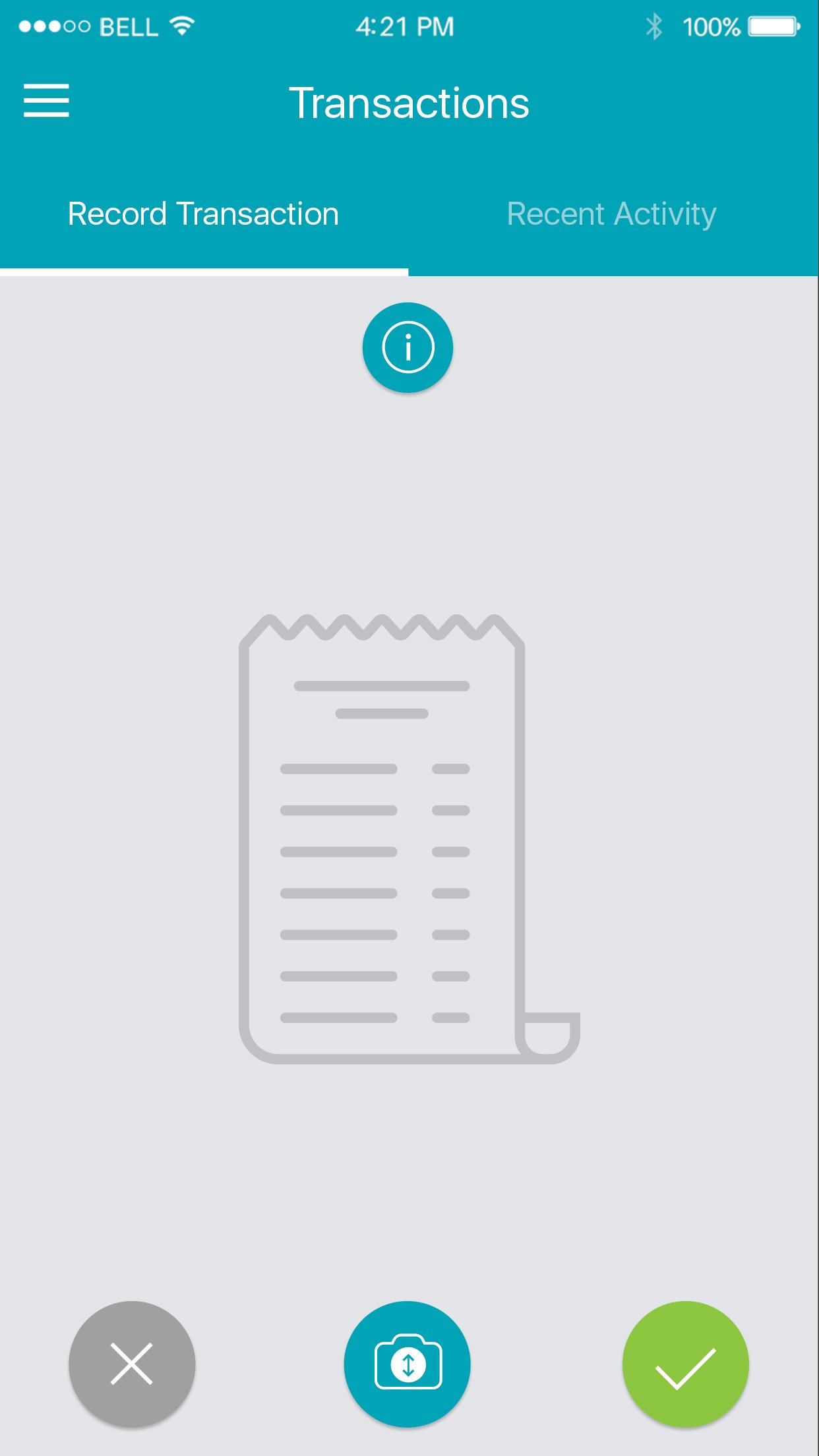 Transaction no receipt